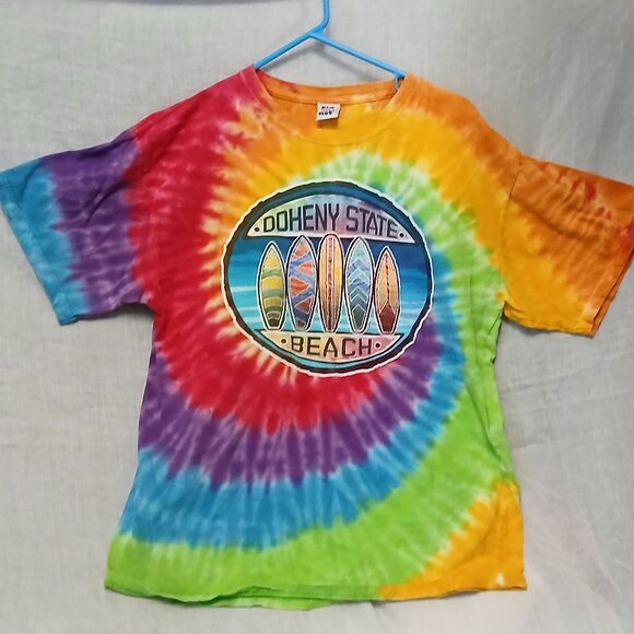 Vintage Tie-Dyed Doheny State Beach Surfer T-Shirt, XL - Picture 10 of 13